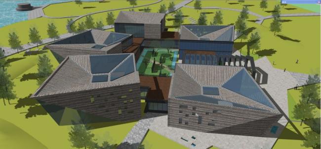 Sketchup文化模型|博物馆，现代风格，文化建筑