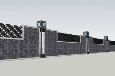 Sketchup素材模型|围墙，中式风格，建筑构件-BIM建筑网