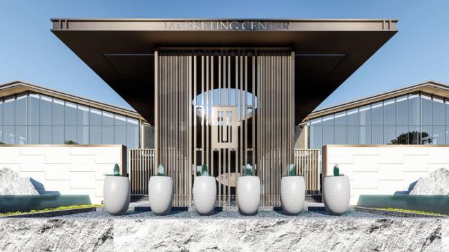 Sketchup商业模型|售楼处，现代风格，商业建筑