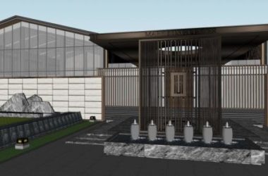 Sketchup商业模型|售楼处，现代风格，商业建筑-BIM建筑网