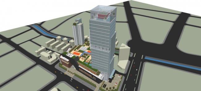 Sketchup综合体模型|超高层商业综合体，现代风格，酒店，办公