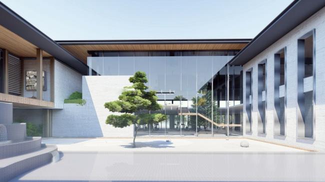 Sketchup商业模型|会所，新中式风格，商业建筑，现代风格