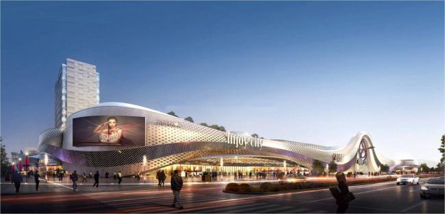 Sketchup综合体模型|多层高层混合，商业综合体，办公，现代风格