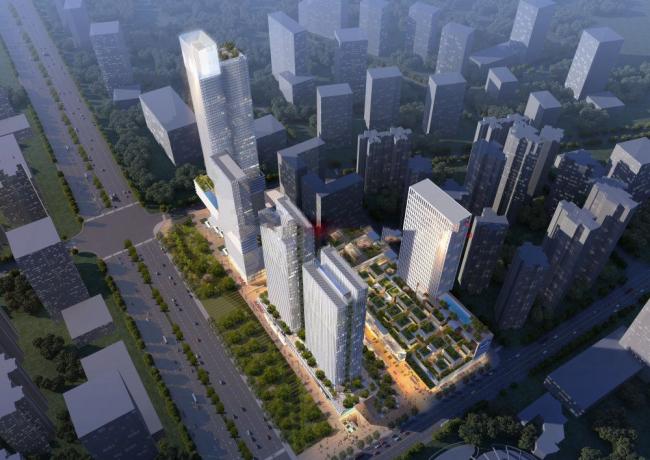 Sketchup综合体模型|超高层商业综合体，办公酒店，现代风格