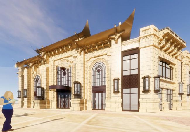 Sketchup商业模型|多层商业建筑，古典风格