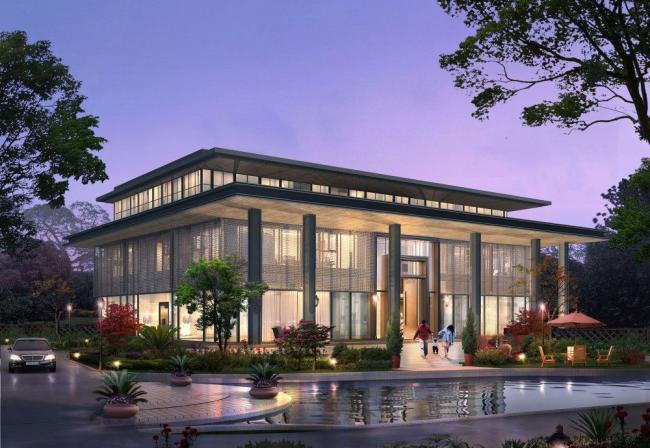 Sketchup商业模型|多层会所，新中式风格，商业建筑