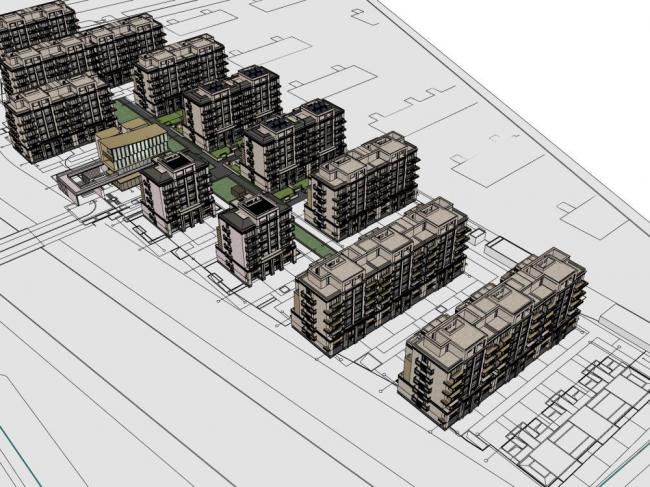 Sketchup住宅模型|多层住宅，居住建筑，现代风格