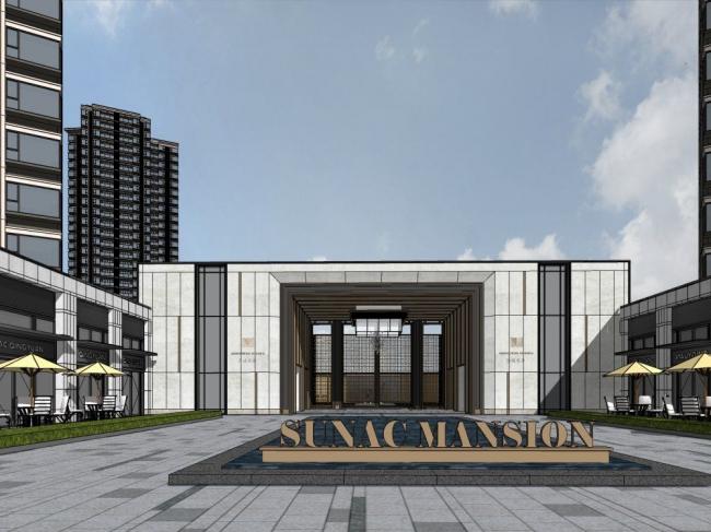 Sketchup住宅模型|高层住宅，居住建筑，现代风格