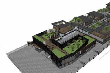 Sketchup商业模型|多层商业街，新中式风格-BIM建筑网