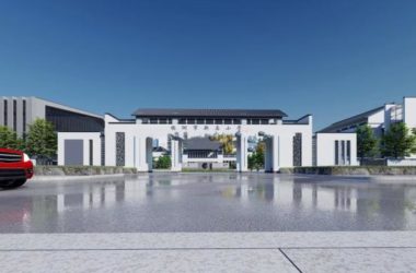Sketchup学校模型|多层学校，校园，教育建筑，新中式风格-BIM建筑网