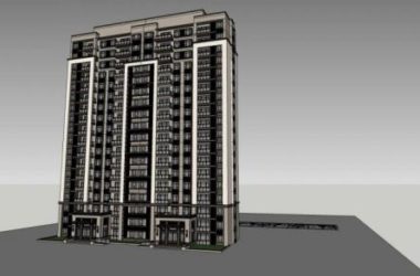 Sketchup住宅模型|高层住宅楼，中式风格，居住建筑-BIM建筑网