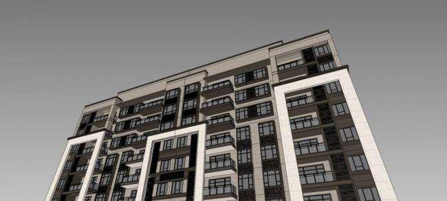 Sketchup住宅模型|高层住宅楼，中式风格，居住建筑