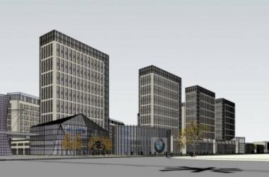 Sketchup办公模型|高层办公楼，酒店，商场，商业裙房，现代风格-BIM建筑网