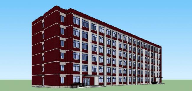 Sketchup住宅模型|多层宿舍楼，现代风格，公寓，居住建筑