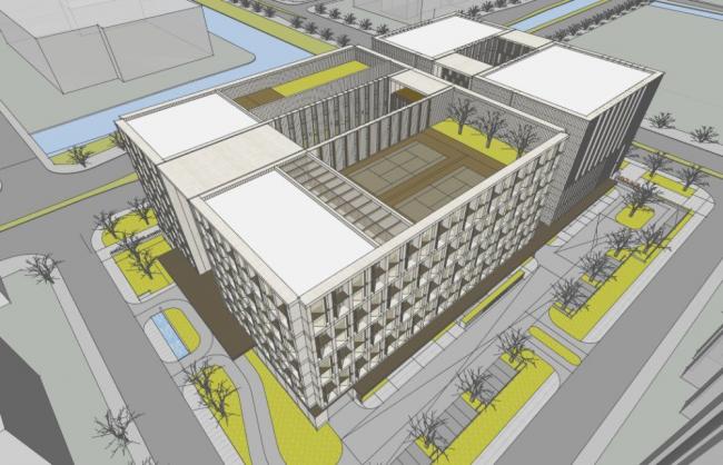 Sketchup办公模型|银行办公楼，多层，现代风格