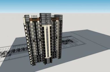 Sketchup住宅模型|小高层住宅楼，居住建筑，现代风格-BIM建筑网