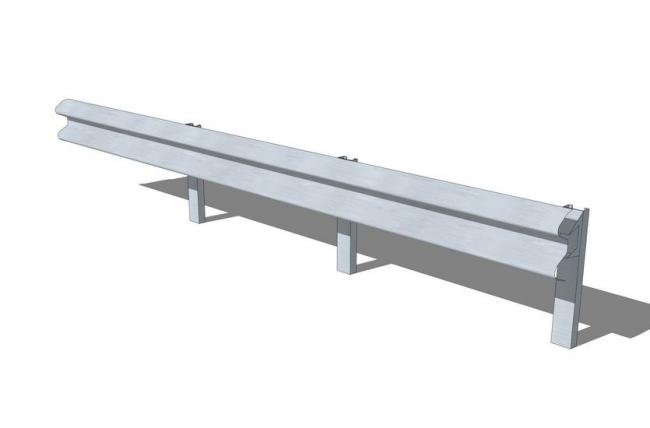 Sketchup素材模型|道路护栏