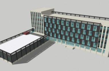 Sketchup办公模型|多层办公楼，厂区办公楼，现代风格-BIM建筑网