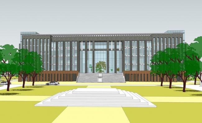 Sketchup办公模型|行政办公楼，多层政府办公楼，现代风格