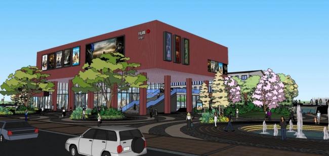 Sketchup商业模型|多层商业街，商场，景观，现代风格