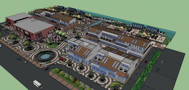 Sketchup商业模型|多层商业街，商场，景观，现代风格