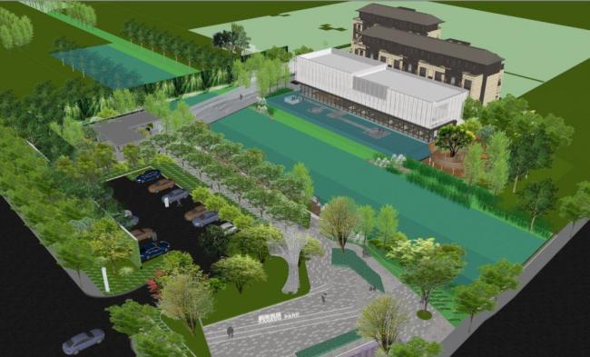 Sketchup景观模型|别墅，现代风格，景观