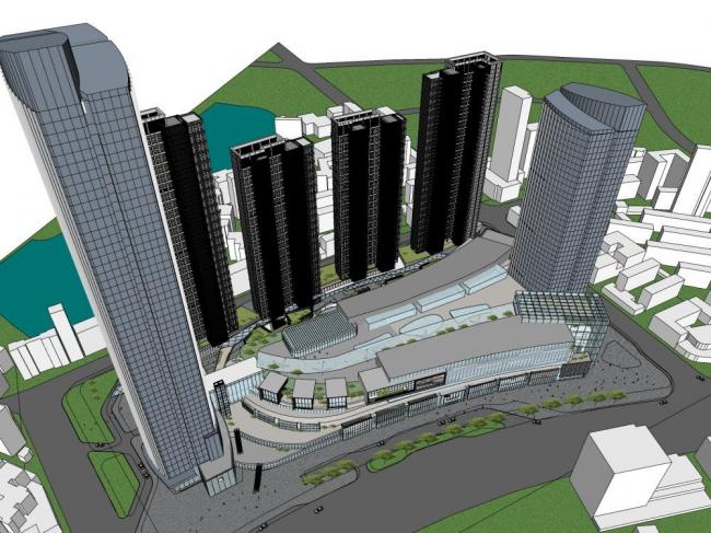 Sketchup综合体模型|超高层商业综合体，办公，现代风格