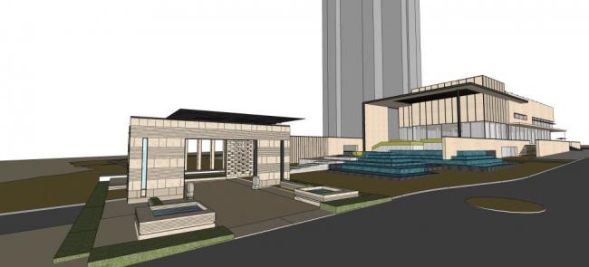 Sketchup商业模型|示范区，现代风格，商业建筑