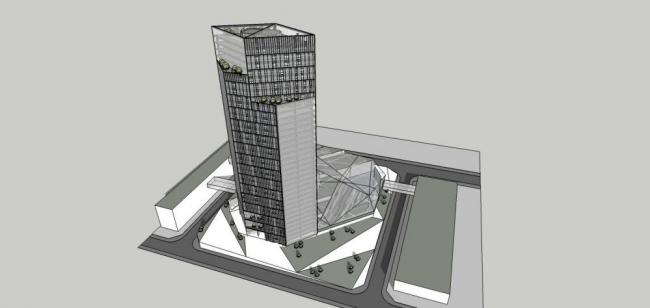 Sketchup办公模型|高层办公楼，酒店，现代风格