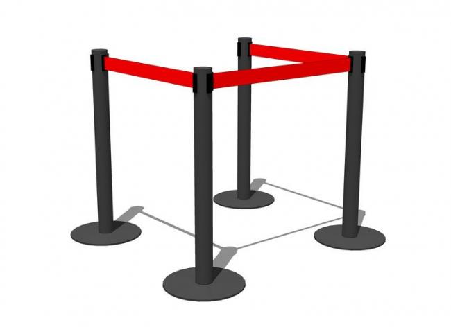 Sketchup素材模型|绳索，栏杆