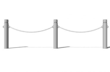 Sketchup素材模型|铁索，铁链，栏杆-BIM建筑网