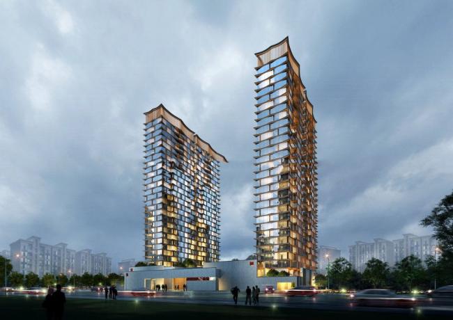 Sketchup住宅模型|超高层公寓，居住建筑，现代风格