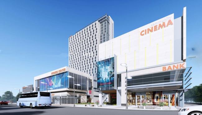 Sketchup综合体模型|高层商业综合体，办公，商业裙房，现代风格