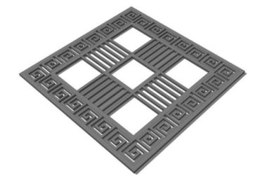 Sketchup素材模型|树池篦子，树篦子，景观-BIM建筑网