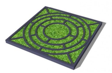 Sketchup素材模型|树池篦子，树篦子，景观-BIM建筑网