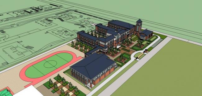 Sketchup学校模型|多层学校，小学，欧式，校园，古典风格，教育建筑