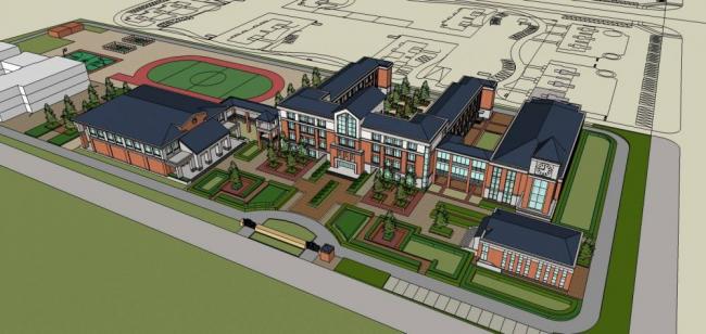 Sketchup学校模型|多层学校，小学，欧式，校园，古典风格，教育建筑