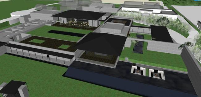 Sketchup商业模型|餐厅，新中式风格，商业建筑