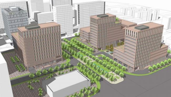 Sketchup办公模型|中高层办公楼，现代风格