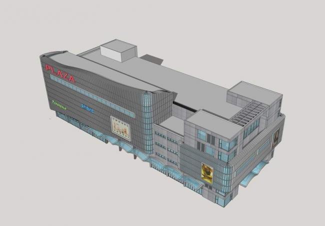 Sketchup商业模型|多层商业楼，现代风格