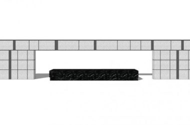 Sketchup素材模型|现代景墙-BIM建筑网