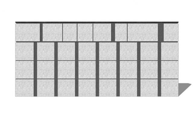 Sketchup素材模型|景墙