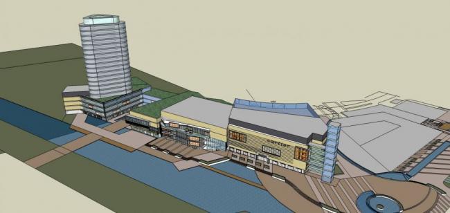 Sketchup商业模型|多层商场，商业建筑，现代风格