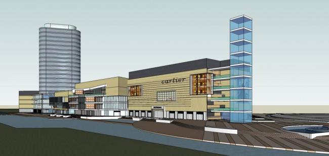 Sketchup商业模型|多层商场，商业建筑，现代风格