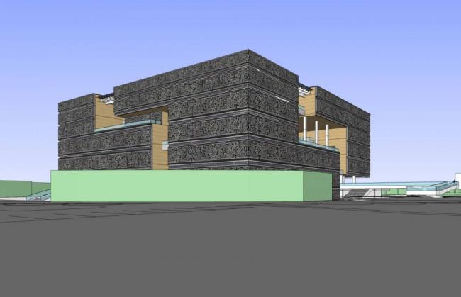 Sketchup文化模型|多层博物馆，文化建筑， 现代风格