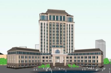 Sketchup酒店模型|V型平面，高层酒店，法式，古典风格-BIM建筑网