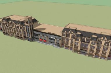 Sketchup商业模型|多层沿街商业，古典风格，法式-BIM建筑网