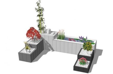 Sketchup素材模型|水景，灌木，景观-BIM建筑网