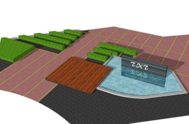 Sketchup景观模型|景观节点，水景-BIM建筑网