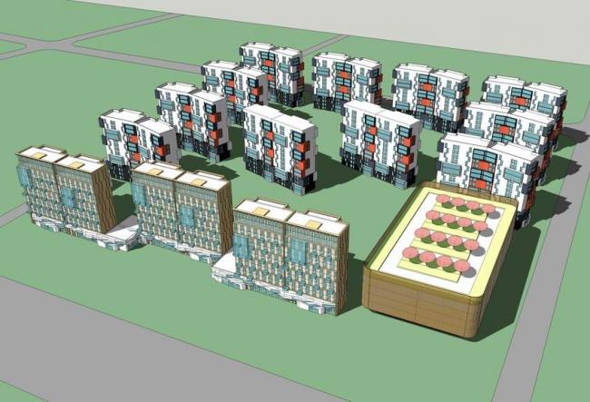 Sketchup住宅模型|中高层住宅，现代风格，居住建筑